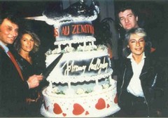 1985 - Carte qui a été éditée pour la dernière du Zénith de Johnny le 2 février, Catherine prit sa place dès le 6 février