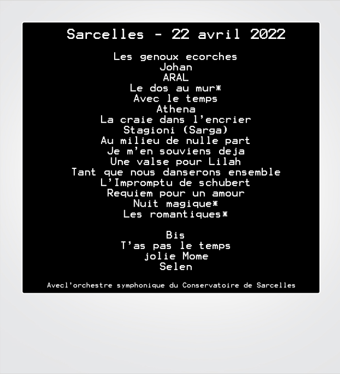 Catherine Lara concert de Sarcelles 22 avril 2022
