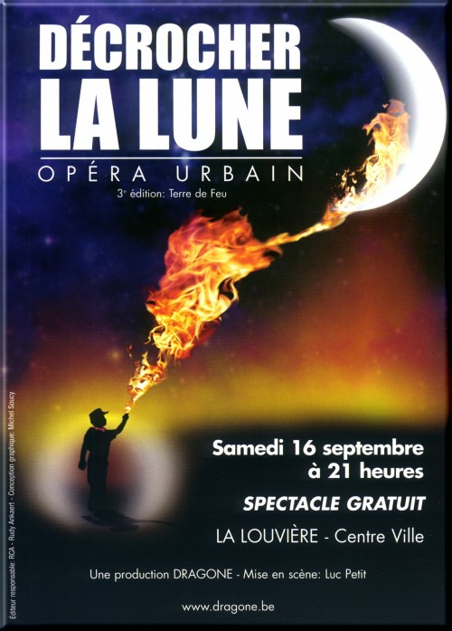Affiche du spectacle Décrocher la lune du 16 septembre 2006 à La Louvière