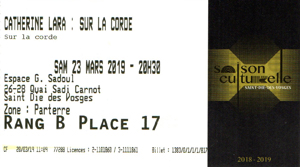 Catherine Lara - Concert 23 mars à Saint Dié des Vosges