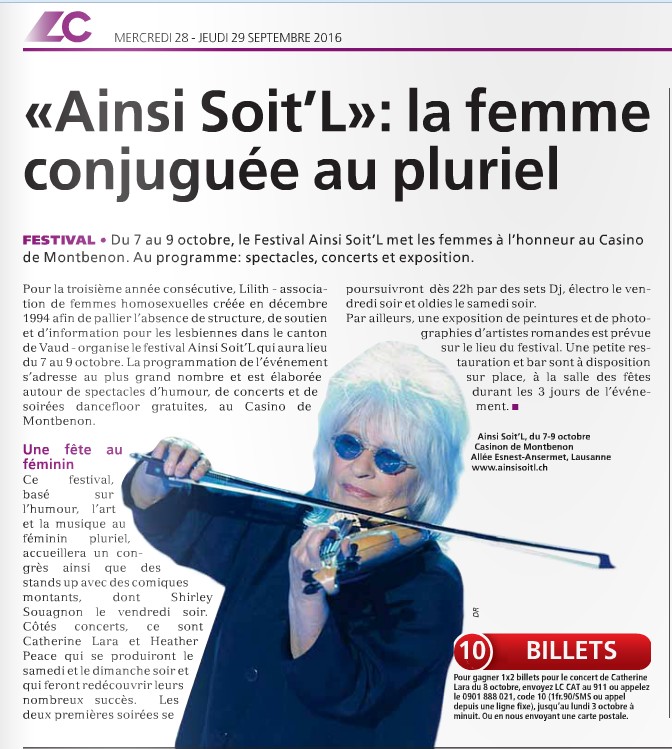 Article de presse Lausanne Cités du 28-09-2016