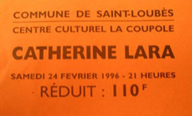 Billet concert St loudes 1996