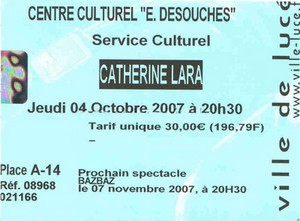 Billet concert lucé