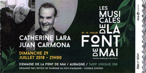 Catherine Lara - Concert 29 juillet au domaine de la Font de Mai, à Aubagne