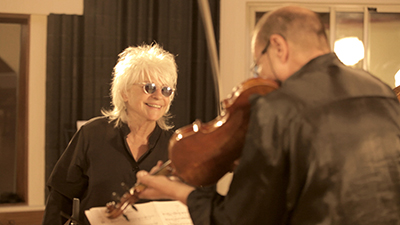 Catherine Lara stuidio entregistrement Au coeur de l'âme Yiddish 2012