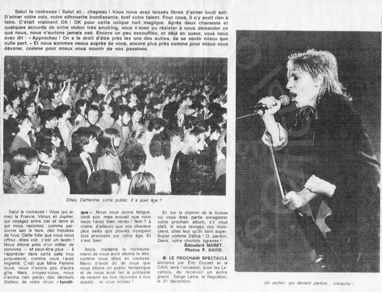 Journal - Du 10 Novembre 1986